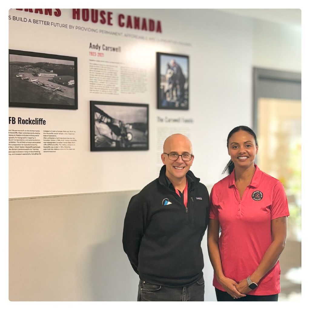 RMUS Canada GM, Kevin Toderel. Visiting the Veterans' House Canada along with Angella Rawsthorne.